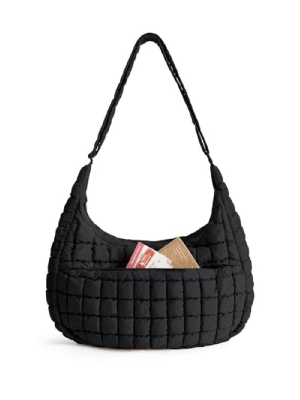 Quilted Puffy Crossbody Shoulder Bag 20L Travel Purse